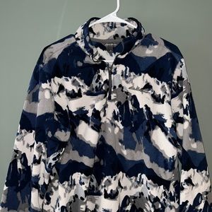 Mens Eddie Bauer Camo Quarter Zip Fleece